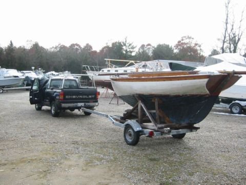 Herreshoff on the trailer